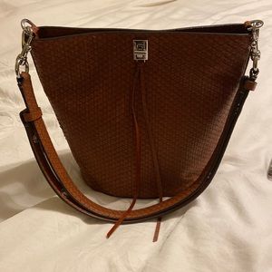 Rebecca Minkoff woven Darren bucket bag gently used in great condition.